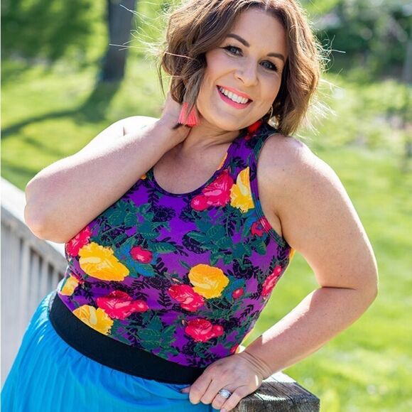 LuLaRoe Large Tank Top • Melon Color with Stripes • Ultra Soft • Stretchy • BNWT - Picture 13 of 13